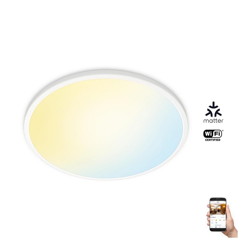 WiZ - Iluminação de teto LED com regulação SUPERSLIM LED/22W/230V 2700-6500K Wi-Fi branca
