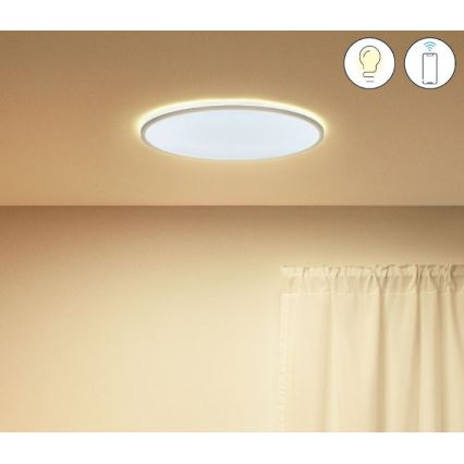 WiZ - Iluminação de teto LED com regulação SUPERSLIM LED/22W/230V 2700-6500K Wi-Fi branca