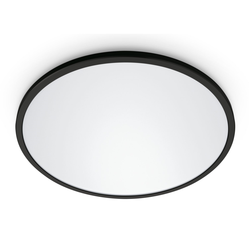 WiZ - Iluminação de teto LED com regulação SUPERSLIM LED/32W/230V 2700-6500K Wi-Fi preta