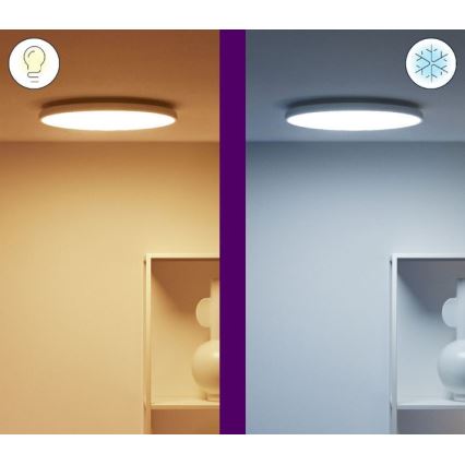 WiZ - Iluminação de teto LED RGBW com regulação RUNE LED/21W/230V 2700-6500K Wi-Fi branco