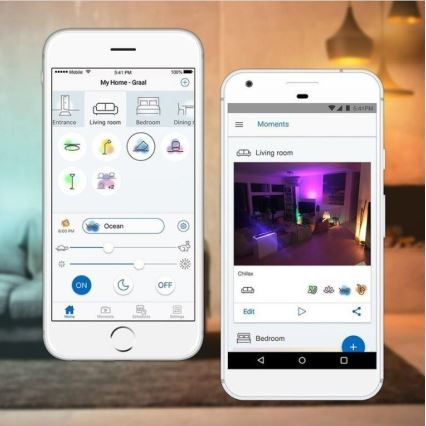 WiZ - LED RGBW Iluminação de teto de casa de banho com regulação LUNAR LED/23W/230V IP23 Wi-Fi + controlo remoto