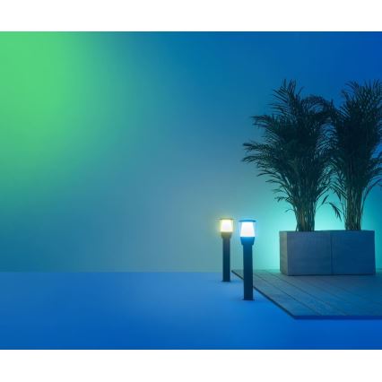 WiZ - Luminária exterior LED RGBW regulável ELPAS LED/4,8W/12/230V 2700-5000K IP65 Wi-Fi