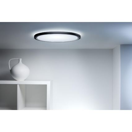 WiZ - Luminária de teto LED RGB dimável SUPERSLIM LED/32W/230V 2700-6500K Wi-Fi preta