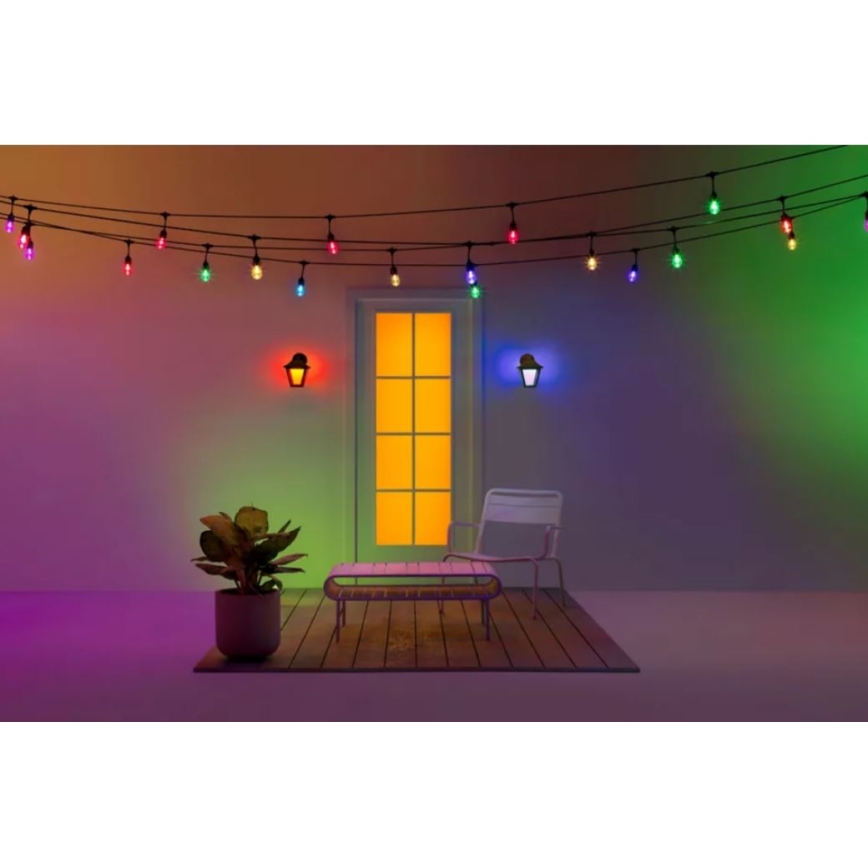 WiZ - LED RGBW Iluminação de parede exterior com regulação LED/9,5W/230V 2700-5000K IP44 Wi-Fi