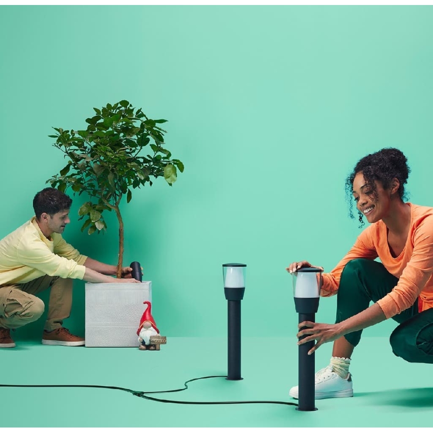 WiZ - Conjunto de extensão LED RGBW Regulação exterior candeeiro ELPAS LED/3,6W/12V 2700-5000K IP65 Wi-Fi