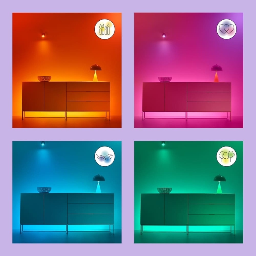 WiZ - Luminária de teto LED RGB dimável SUPERSLIM LED/22W/230V 2700-6500K Wi-Fi preta