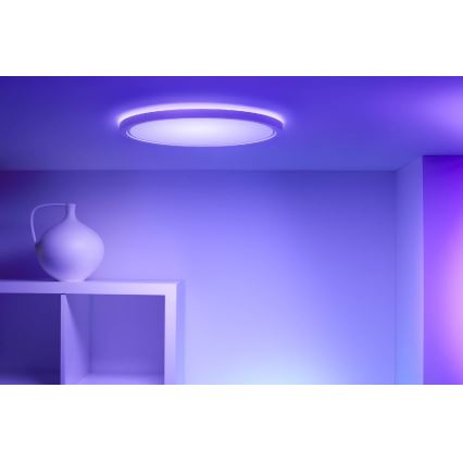 WiZ - Luminária de teto LED RGB dimável SUPERSLIM LED/32W/230V 2700-6500K Wi-Fi branca