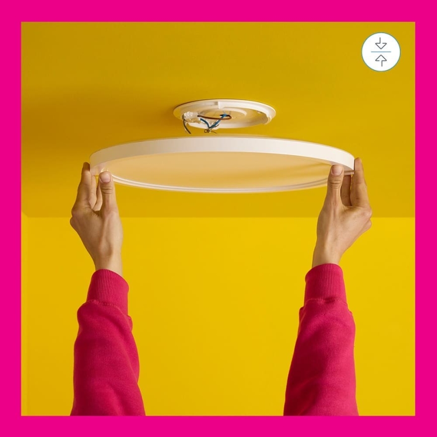 WiZ - Luminária de teto LED RGB dimável SUPERSLIM LED/32W/230V 2700-6500K Wi-Fi branca