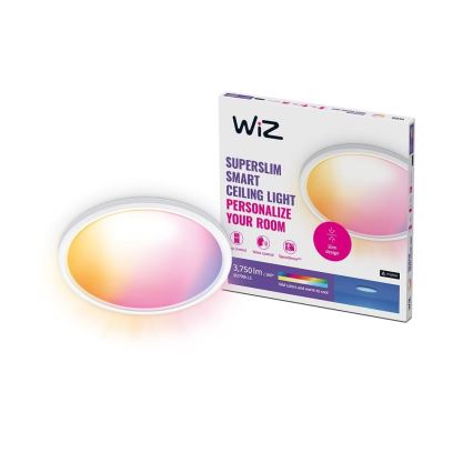WiZ - Luminária de teto LED RGB dimável SUPERSLIM LED/32W/230V 2700-6500K Wi-Fi branca