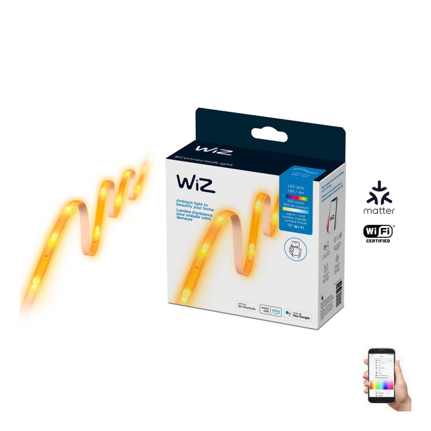 WiZ - Tira LED RGBW com regulação 4m LED/13W/230V 2700-6500K Wi-Fi
