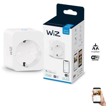 WiZ - Tomada inteligente F 2300W Wi-Fi SCHUKO