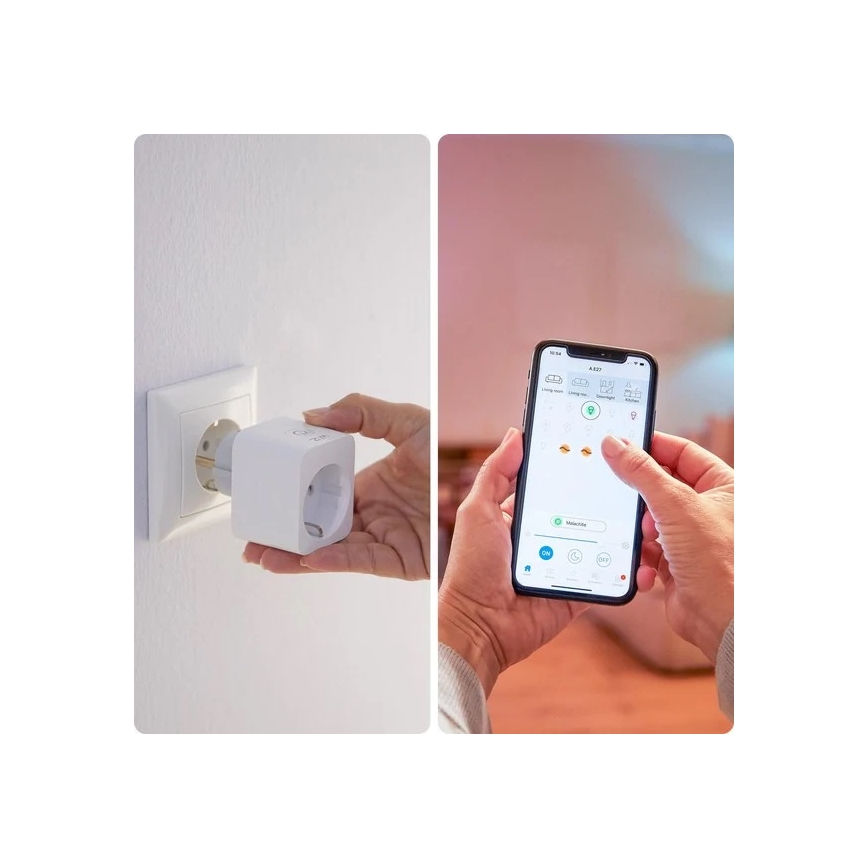 WiZ - Tomada inteligente F 2300W Wi-Fi SCHUKO