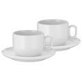 WMF - CONJUNTO 2x Xícara de cappuccino com pires BARISTA 160 ml branca