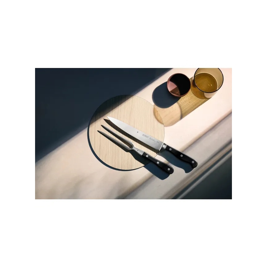 WMF - Conjunto de faca e garfo para carne SPITZENKLASSE PLUS, 2 peças