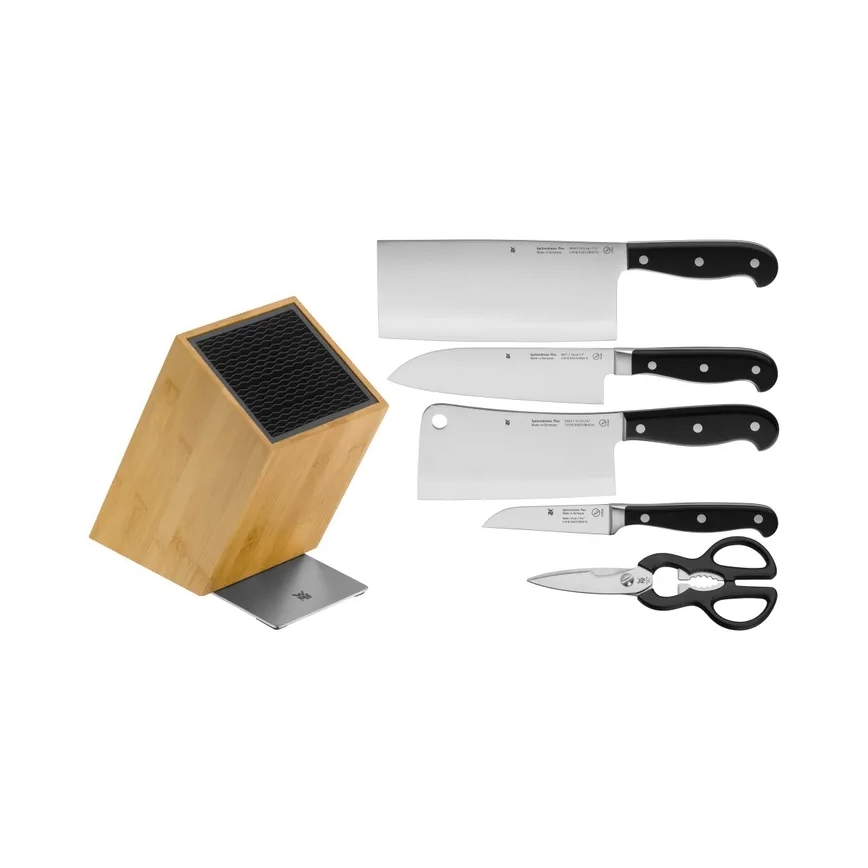 WMF - Conjunto de facas de cozinha com bloco SPITZENKLASSE PLUS, 6 peças
