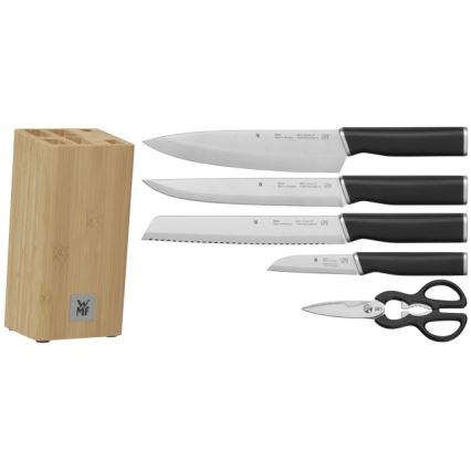 WMF - Conjunto de facas de cozinha com suporte KINEO, 6 peças