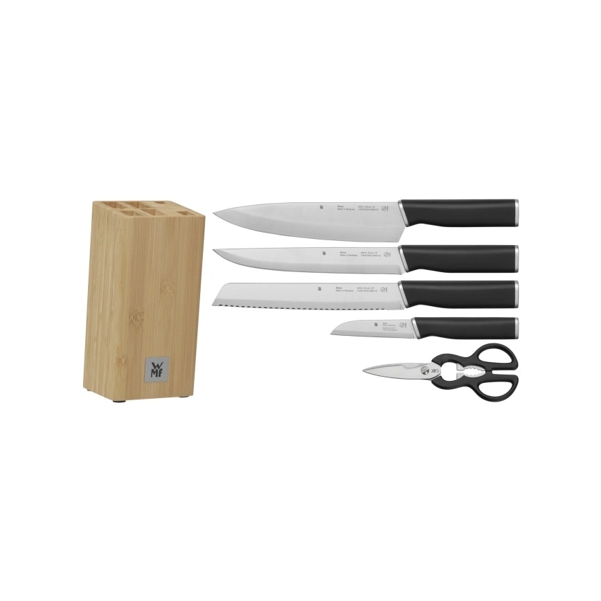 WMF - Conjunto de facas de cozinha com suporte KINEO, 6 peças