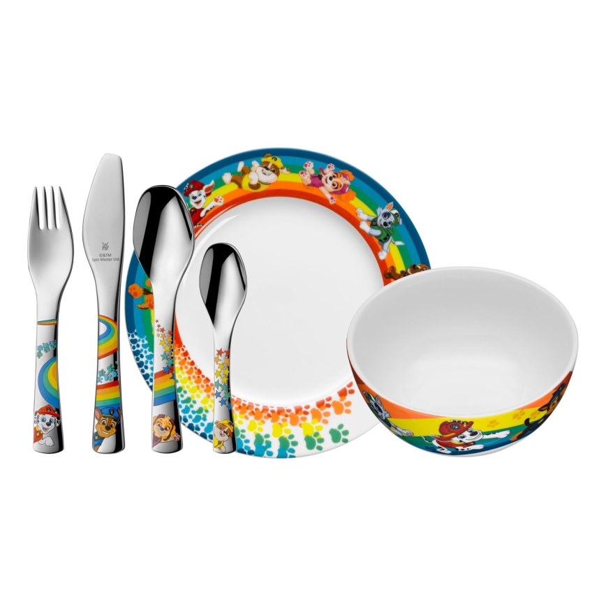 WMF - Conjunto de talheres e loiça para crianças Patrulha Pata 6unid.