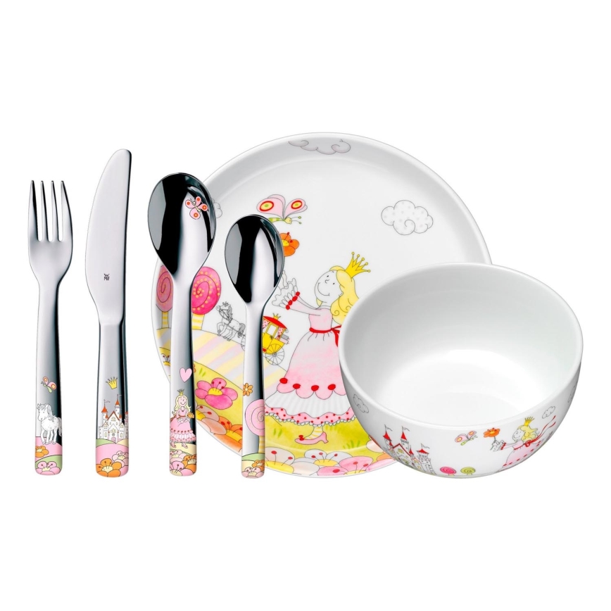 WMF - Conjunto de talheres e loiça para crianças Princesa Anneli 6unid.