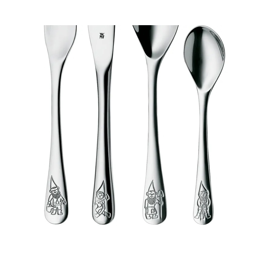 WMF - Conjunto de talheres infantis GNOMOS, 4 peças
