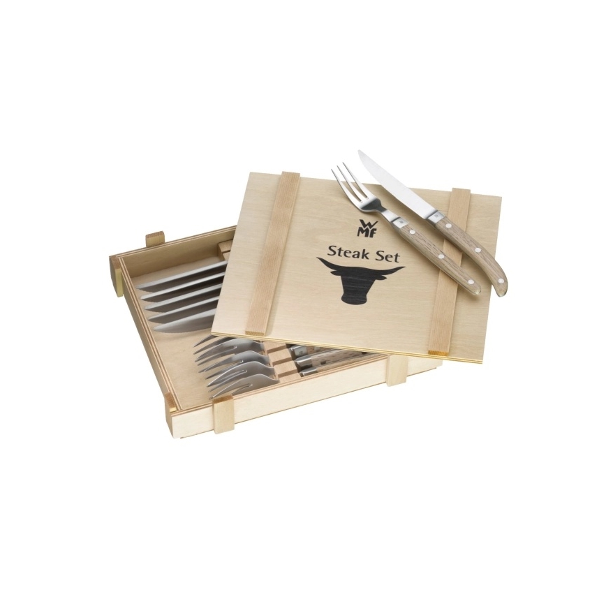 WMF - Conjunto de talheres para bife RANCH, 12 peças