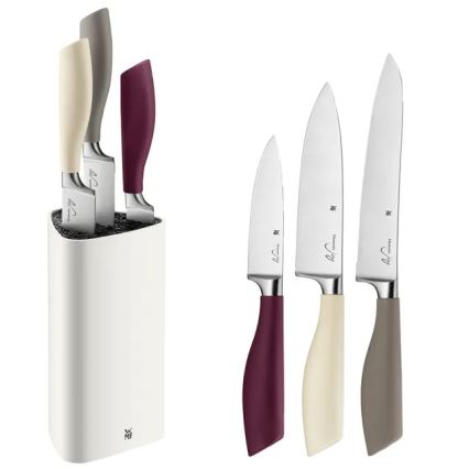 WMF - Conjunto ELEMENTS de 4 facas de cozinha com bloco
