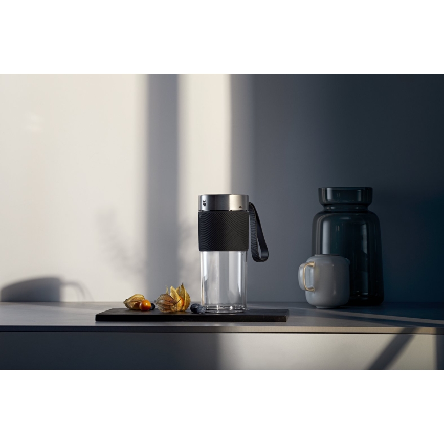 WMF - Liquidificador portátil para smoothies KITCHENminis, 50 W / 7,4 V, 1200 mAh, aço inoxidável