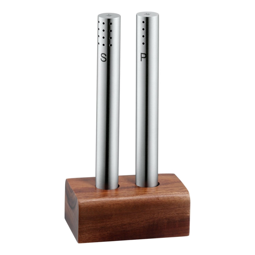 WMF - Saleiro e pimenteiro 2 peças 7,8 cm acácia