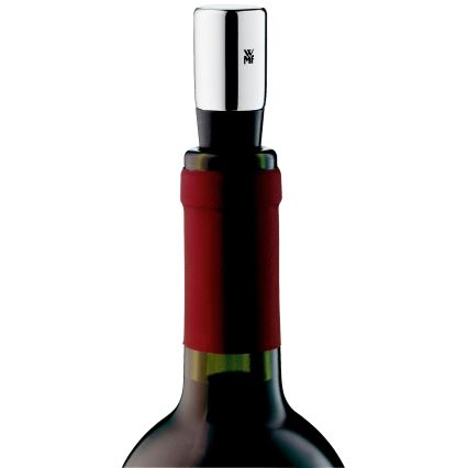 WMF - Tampa vedante para vinho em aço inoxidável/preto