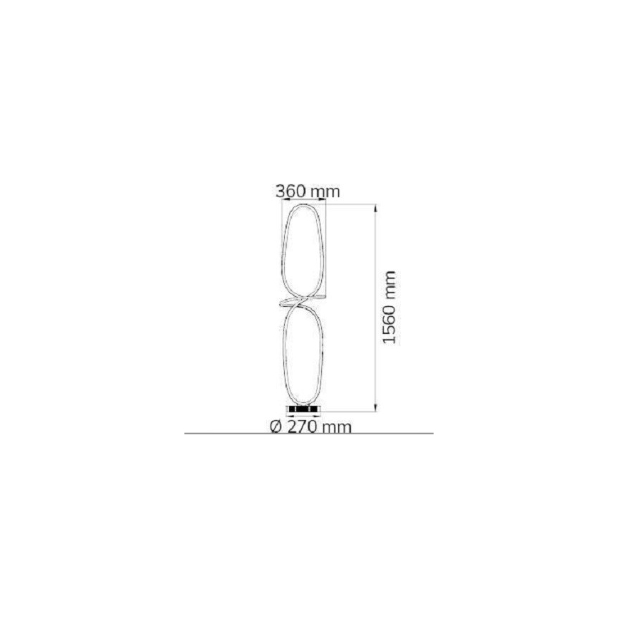 Wofi 11555 - Candeeiro de chão LED com regulação MADISON LED/51,5W/230V 2700-5500K + controlo remoto