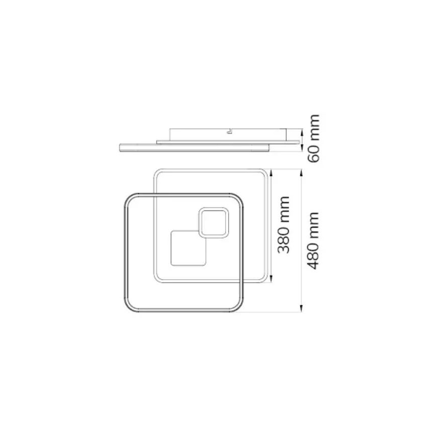 Wofi 11620 - Iluminação de teto LED com regulação AKON LED/43,5W/230V 2700-5500K+ controlo remoto