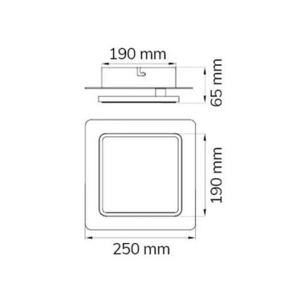 Wofi 12051 - Iluminação de teto LED SUTTER LED/10,5W/230V 3000K dourado