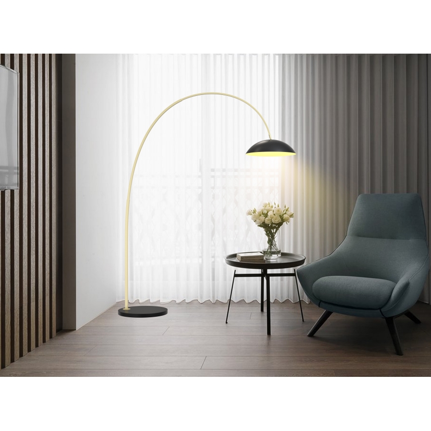 Wofi 3001-104 - Candeeiro de chão LED com regulação ROSCOFF LED/21W/230V preto/dourada