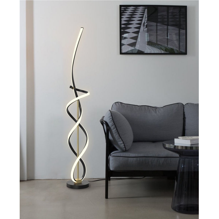 Wofi 3134-104 - Candeeiro de chão LED com regulação INDIGO LED/31W/230V preto/dourada