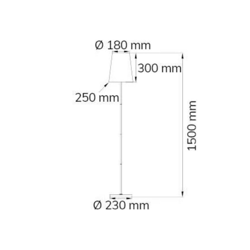 Wofi 3329.01.06.6000 - Candeeiro de chão FYNN 1xE27/60W/230V branco