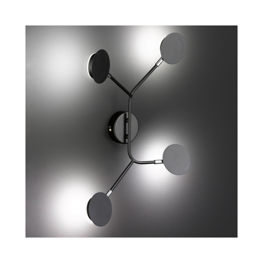 Wofi 446604109000 - Iluminação de parede LED BELIZE 4xLED/5W/230V 3000K preto