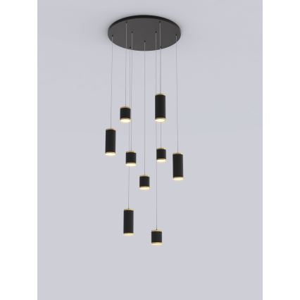 Wofi 5003-904 - Candelabro suspenso LED com regulação TOULOUSE LED/57W/230V preto/dourada