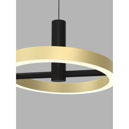 Wofi 5016-304 - Candelabro suspenso LED com regulação BREST LED/26W/230V preto/dourada