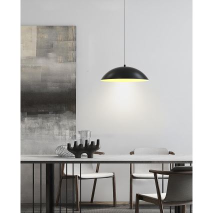 Wofi 6001-104 - Candelabro suspenso LED com regulação ROSCOFF LED/19W/230V preto/dourada