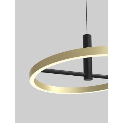 Wofi 6016-104L - Lustre pendente LED dimerizável em cabo BREST LED/19W/230V diâmetro 42 cm preto/dourado