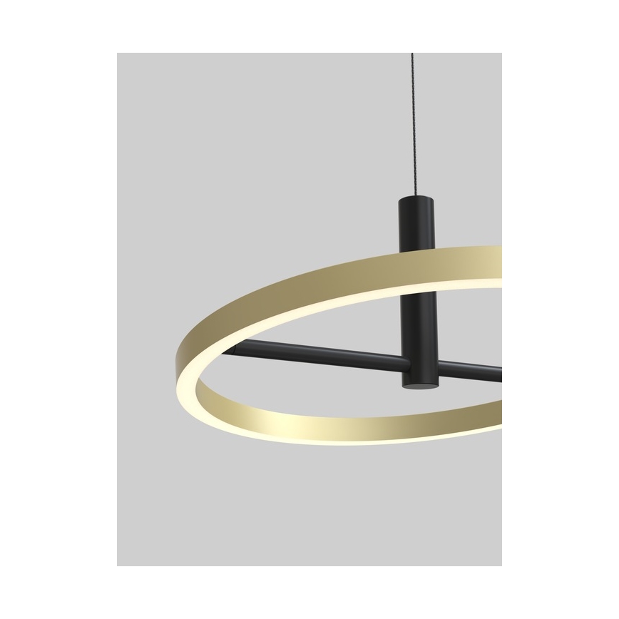 Wofi 6016-104L - Lustre pendente LED dimerizável em cabo BREST LED/19W/230V diâmetro 42 cm preto/dourado