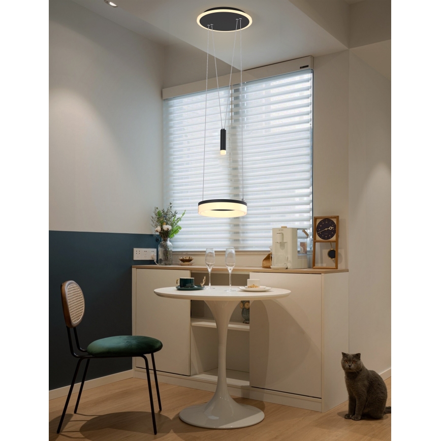 Wofi 6054-302 - Lustre LED dimmerizável com cabo JESSE LED/15,5W/230V preto