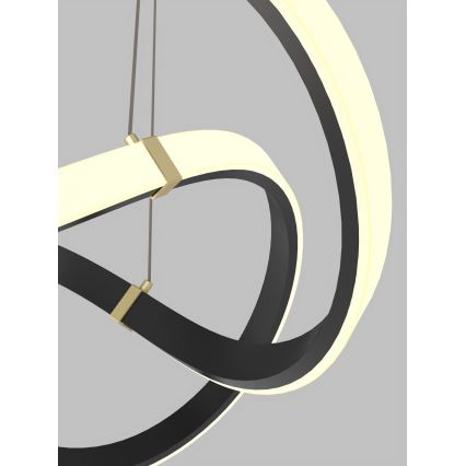 Wofi 6134-104 - Candelabro suspenso LED com regulação INDIGO LED/44W/230V preto/dourada