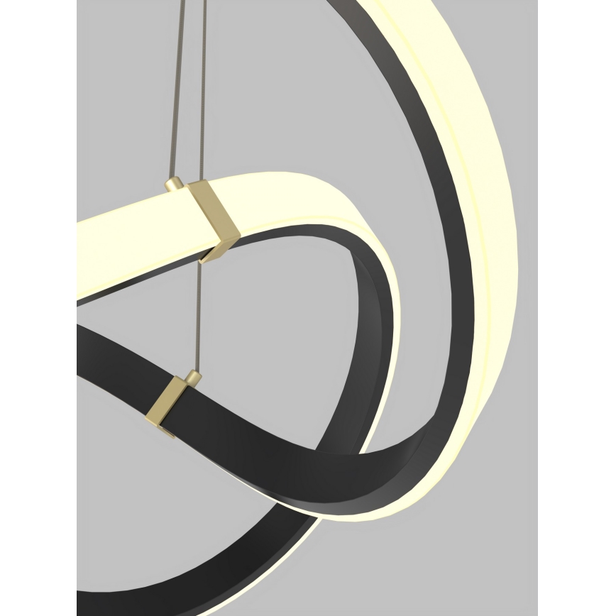 Wofi 6134-104 - Candelabro suspenso LED com regulação INDIGO LED/44W/230V preto/dourada