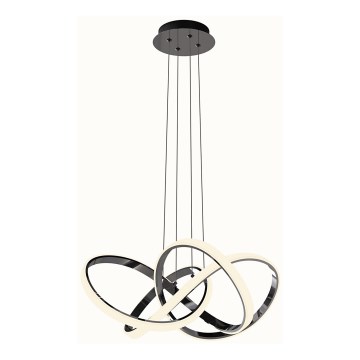 Wofi 6134-105L - Candeeiro suspenso LED com regulação INDIGO LED/50W/230V preto/cromado brilhante