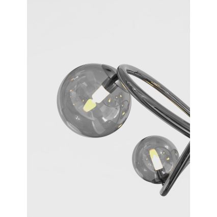 Wofi 7014-805 - Candeeiro suspenso LED NANCY 8xG9/3,5W/230V preto/cromado brilhante