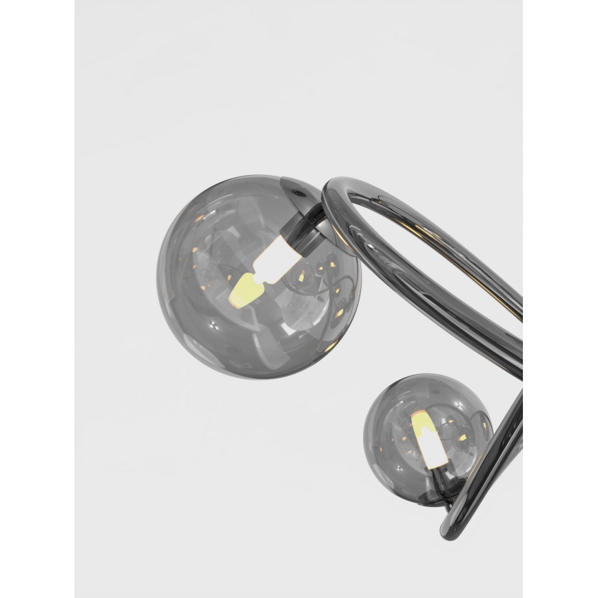 Wofi 7014-805 - Candeeiro suspenso LED NANCY 8xG9/3,5W/230V preto/cromado brilhante