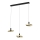 Wofi 7016-304 - Candelabro suspenso LED com regulação BREST LED/26W/230V preto/dourada