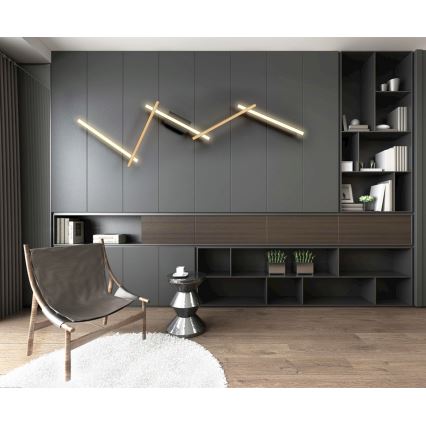 Wofi 7021-506 - Iluminação de parede LED com regulação RIMINI LED/57W/230V castanho/preto