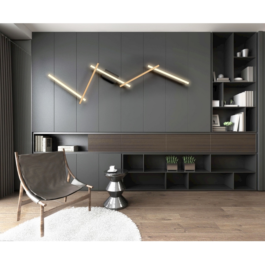 Wofi 7021-506 - Iluminação de parede LED com regulação RIMINI LED/57W/230V castanho/preto